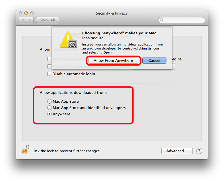 Mac os x - install programs from unidentified developers